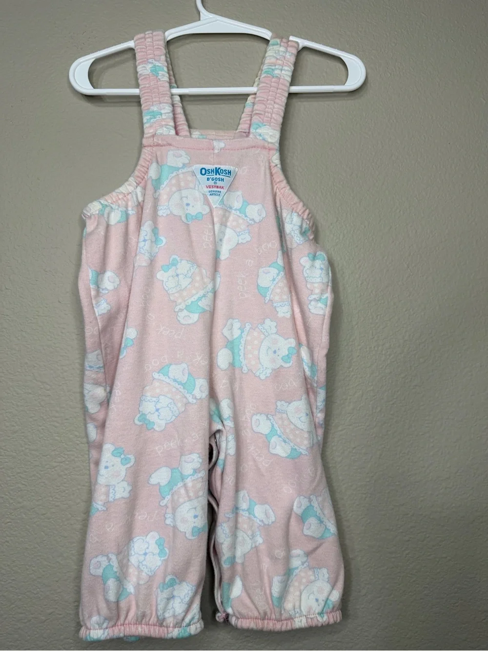 OshKosh B'gosh Pink Overalls with Bear Print